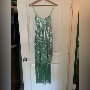 Glamorous Sparkling Green Sequin Top